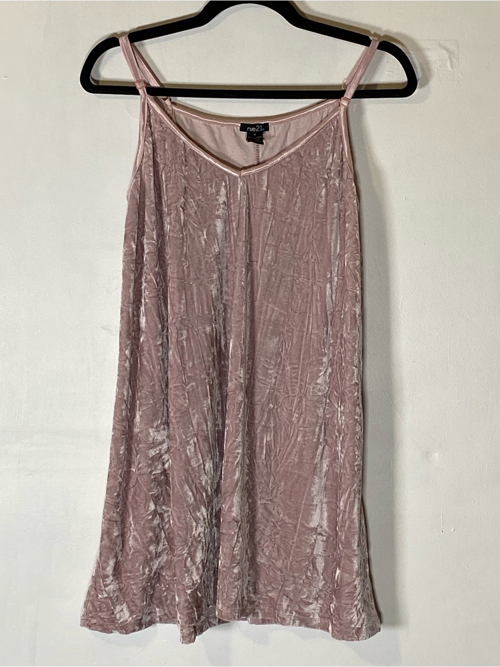 Y2K 90s Pink Crushed Velvet Swing Dress Soft Girl Coquette Cami Mini Dress Small